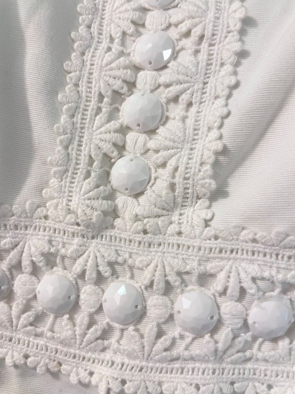 Lilly Pulitzer Betsey White Strapless Embellished Cocktail Dress sz 0 - Picture 7 of 8
